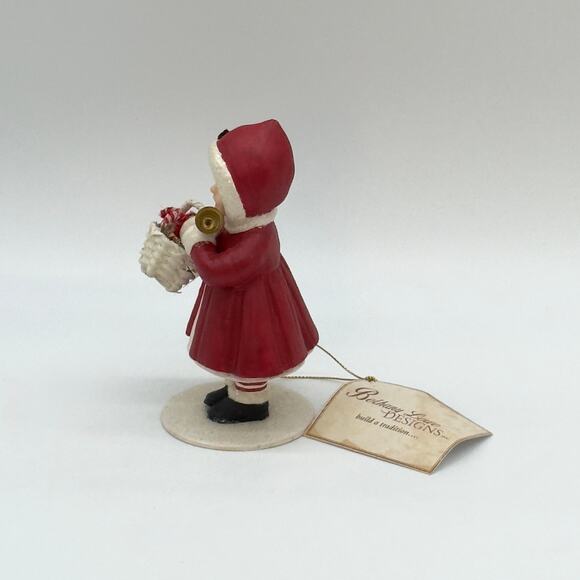 Bethany Lowe Little Caroling Lucy With Bell Christmas Figurine NEW - Picture 9 of 10